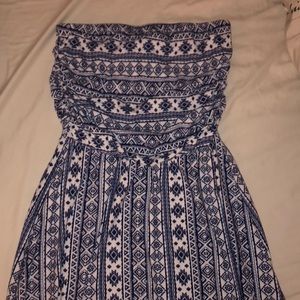 Tribal print dress with short front long back